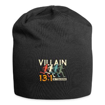 Half Marathon Villain In Training 13.1 Retro Race - Jersey-Beanie - Schwarz - Vorne