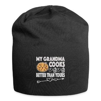 Oma Omi Großmutter Geschenkidee - Jersey-Beanie - Schwarz - Vorne