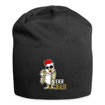 Eier Dealer Hühner Ei Hahn Landwirt Hühnerstall - Jersey-Beanie - Schwarz - Vorne