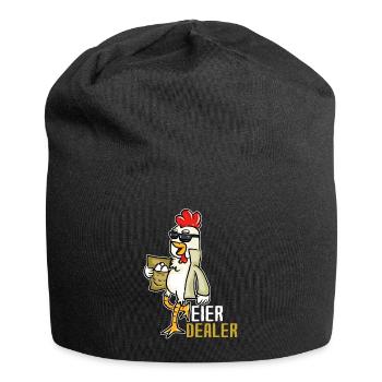 Eier Dealer Hühner Ei Hahn Landwirt Hühnerstall - Jersey-Beanie - Schwarz - Vorne