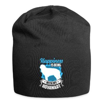 Hovawart rend heureux le chien de ferme rude - Bonnet en jersey - noir - Devant