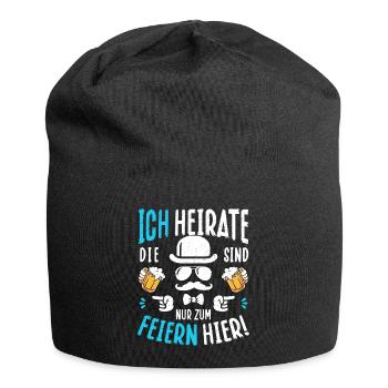 JGA Bräutigam T-Shirt Junggesellenabschied Poltern - Jersey-Beanie - Schwarz - Vorne