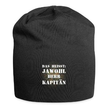 Das heißt Jawohl Herr Kapitän Bundeswehr Offizier - Jersey-Beanie - Schwarz - Vorne