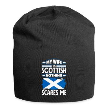 Schottisches Schottland Schottische Flagge Zitat - Jersey-Beanie - Schwarz - Vorne