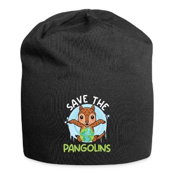 Save the animals Pangolin Pangolin Species Conservation - Jersey Beanie - black - Front