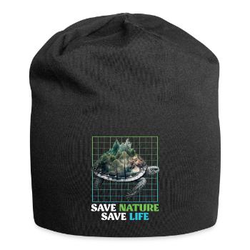 Save Nature Turtles Species Protection Environment - Jersey Beanie - black - Front
