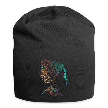 Juneteenth Melanin Queen - Beautiful Afro Woman - Jersey Beanie - black - Front
