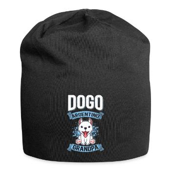 Dogo Argentino Grandpa | Dog Owner Gift - Jersey Beanie - black - Front