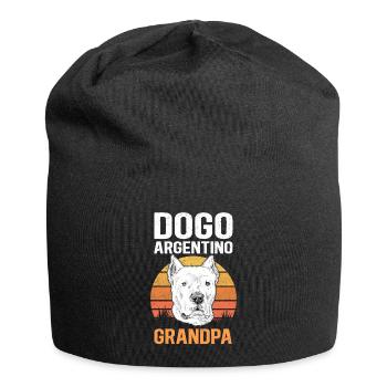 Dogo Argentino Grandpa Dog Gift - Jersey Beanie - black - Front