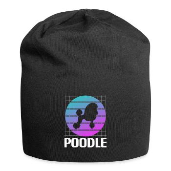 Caniche rétro Caniches Dog Lover - Bonnet en jersey - noir - Devant