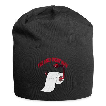 Toilettenpapier Der Richtige Weg lustiges - Jersey-Beanie - Schwarz - Vorne