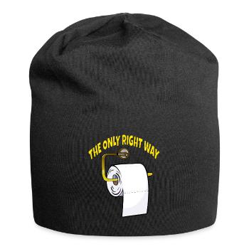 Toilettenpapier Der Richtige Weg lustiges - Jersey-Beanie - Schwarz - Vorne
