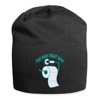 Toilettenpapier Der Richtige Weg lustiges - Jersey-Beanie - Schwarz - Vorne
