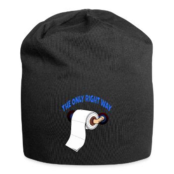 Toilettenpapier Der Richtige Weg lustiges - Jersey-Beanie - Schwarz - Vorne