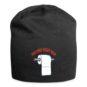 Toilettenpapier Der Richtige Weg lustiges - Jersey-Beanie - Schwarz - Vorne
