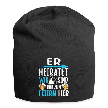 Junggesellenabschied T-Shirt Poltern Männer JGA - Jersey-Beanie - Schwarz - Vorne
