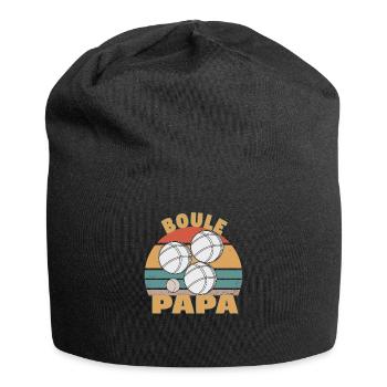Boule Boccia Ball Sports Petanque Game Papa Father - Jersey Beanie - black - Front
