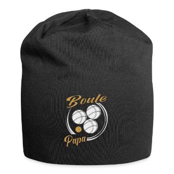 Boule Boccia Ball Sports Petanque Game Papa Father - Jersey Beanie - black - Front