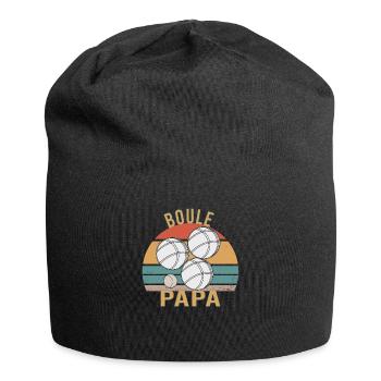 Boule Boccia Ball Sports Petanque Game Papa Father - Jersey Beanie - black - Front