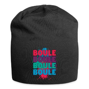 Boule Boccia Ball Sports Petanque Game Papa Father - Jersey Beanie - black - Front