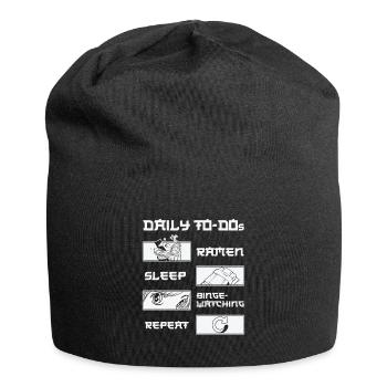 Fan de cinéma Daily Binge Watcher Ramen Lover - Bonnet en jersey - noir - Devant
