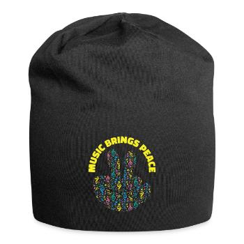 Friedensliebhaber Musik Noten Musiker - Jersey-Beanie - Schwarz - Vorne