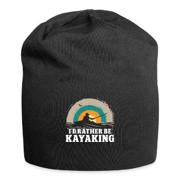 Je préfère faire du kayak - Bonnet en jersey - noir - Devant