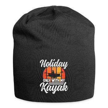 Vacances seulement avec mon Kayak - Bonnet en jersey - noir - Devant