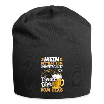 Mein Beitrag zum Umweltschutz - Ich trenne Bier - Jersey-Beanie - Schwarz - Vorne