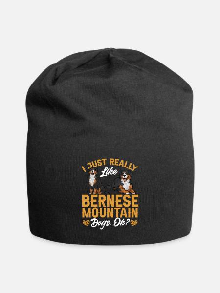 Berner Sennenhund - Jersey-Beanie - Schwarz