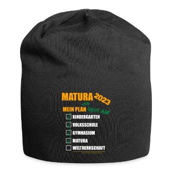 Matura 2023 Abitur bestanden WELTHERRSCHAFT Matura - Jersey-Beanie - Schwarz - Vorne