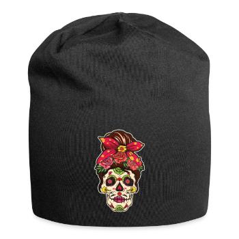 Coloré Dia De Los Muertos Fête des mères 2023 - Bonnet en jersey - noir - Devant