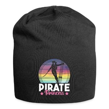 Mignon Pirate Princess Girls Retro Sunset Ship - Bonnet en jersey - noir - Devant