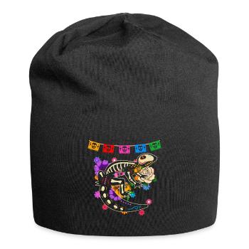 Day of the dead farbiger Gecko mexikanisches - Jersey-Beanie - Schwarz - Vorne