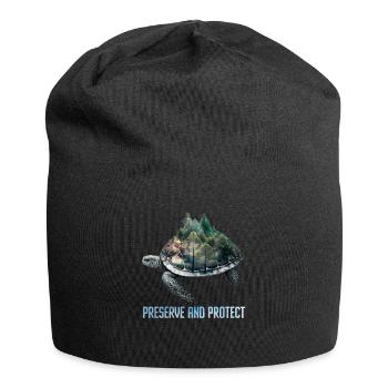 Protection des animaux menacés Nature - Bonnet en jersey - noir - Devant