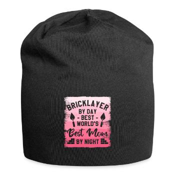 Bricklayer By Day Best World's Best Mom By Night - Jersey Beanie - black - Front
