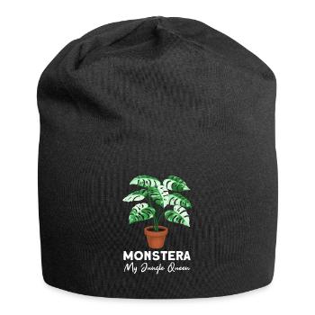 Monstera My Jungle Queen - Jersey Beanie - black - Front