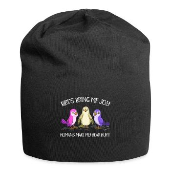 Vogelliebhaber Ornithologie - Jersey-Beanie - Schwarz - Vorne