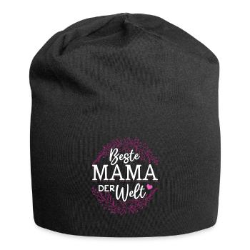 For the best mom in the world! For Mother's Day - Jersey Beanie - black - Front