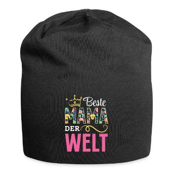 Pour la meilleure maman du monde! Pour la fête des mères - Bonnet en jersey - noir - Devant