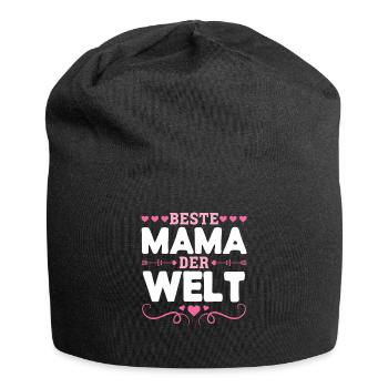 Pour la meilleure maman du monde! Pour la fête des mères - Bonnet en jersey - noir - Devant