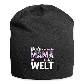 Pour la meilleure maman du monde! Pour la fête des mères - Bonnet en jersey - noir - Devant