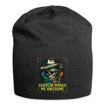 Cerveza Makes Me Awesome Beer Drinker Alcoholic - Jersey-Beanie - Schwarz - Vorne