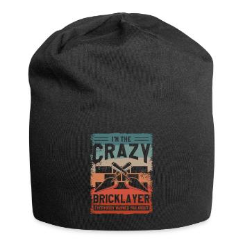 I'm The Crazy Bricklayer Everybody Warned You - Jersey Beanie - black - Front
