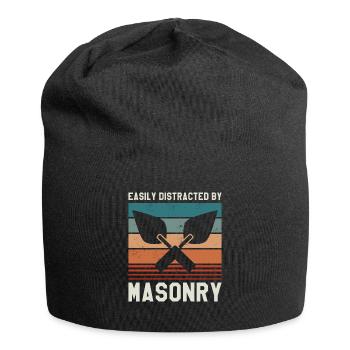 Facilement distrait par la maçonnerie maçonnerie - Bonnet en jersey - noir - Devant