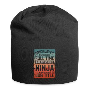 Bricklayer Only Because Full Time Multitasking - Jersey Beanie - black - Front