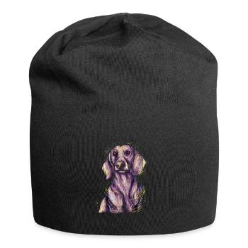 Dachshund Geschenk Dixie Wiener Doxie Dackel - Jersey-Beanie - Schwarz - Vorne