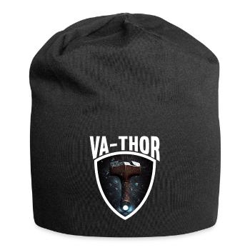 Papa Vathor Va Thor Vatertag Vatertagsgeschenk - Jersey-Beanie - Schwarz - Vorne