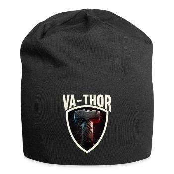 Papa Vathor Va Thor Vatertag Vatertagsgeschenk - Jersey-Beanie - Schwarz - Vorne