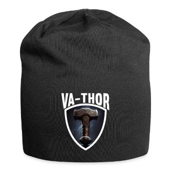 Papa Vathor Va Thor Vatertag Vatertagsgeschenk - Jersey-Beanie - Schwarz - Vorne